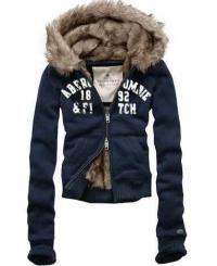 dames abercrombie fitch fur hooded outwear zip 1892 blauw Tilburg Shop 6dnc1969